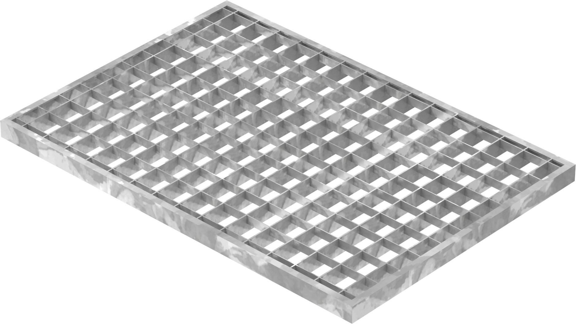 Lichtschachtrost Baunormrost - Masse-  340x490x20 mm 30-30 mm - aus S235JR -St37-2- im Vollbad feuerverzinkt-23-34493020.7