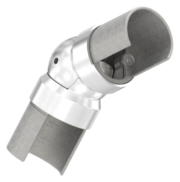 Gelenkverbinder V2A Ø 42-4 mm fuer LED-Nutrohr 120-180° schwenkbar-88-11LED-NU-60312.240