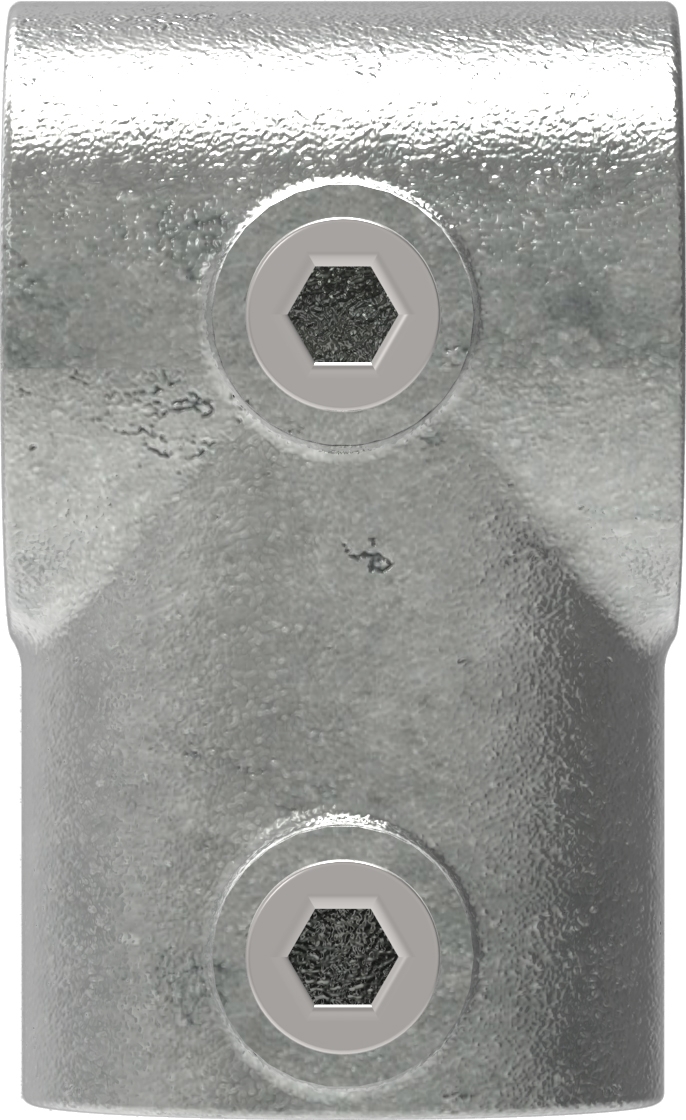 Rohrverbinder T-Stueck kurz Ø 60-3 mm -2- - 48-3 mm -1 1-2- - Temperguss verzinkt - 101E60-D48-101E60-D48