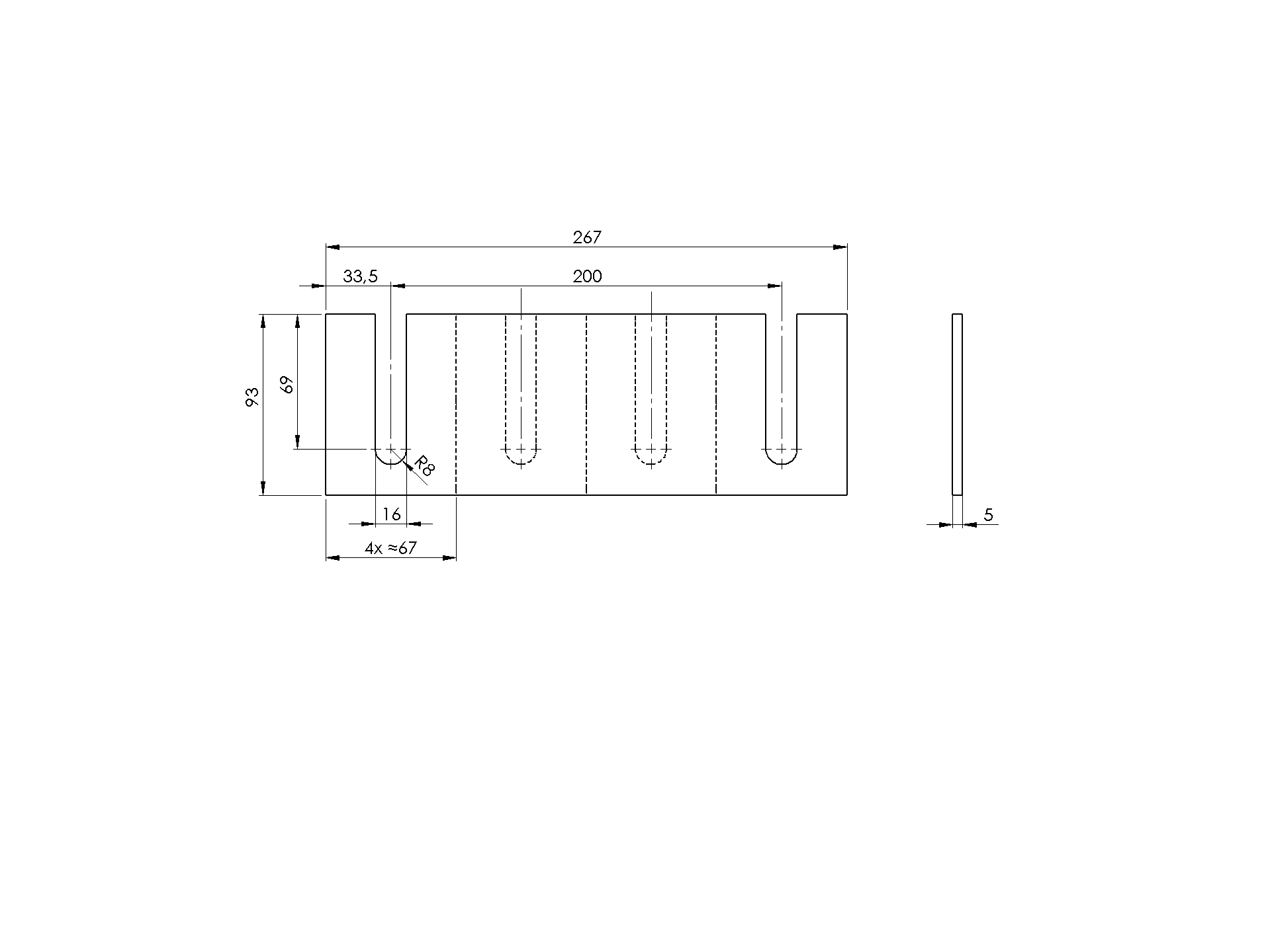Entwaesserungsprofil Edelstahl AISI 304 5mm fuer Ganzglasgelaender-89-11A0006DRAIN-A.4