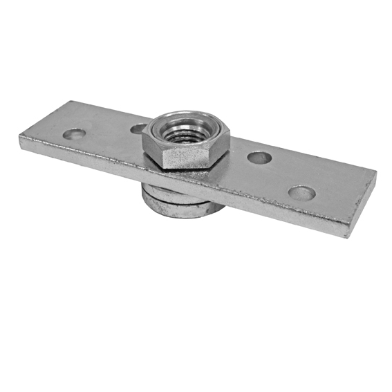 Anschraubplatte mit Lager Stahl verzinkt 100 x 20 mm fr M8 Torband-89-11H48M8-A.4