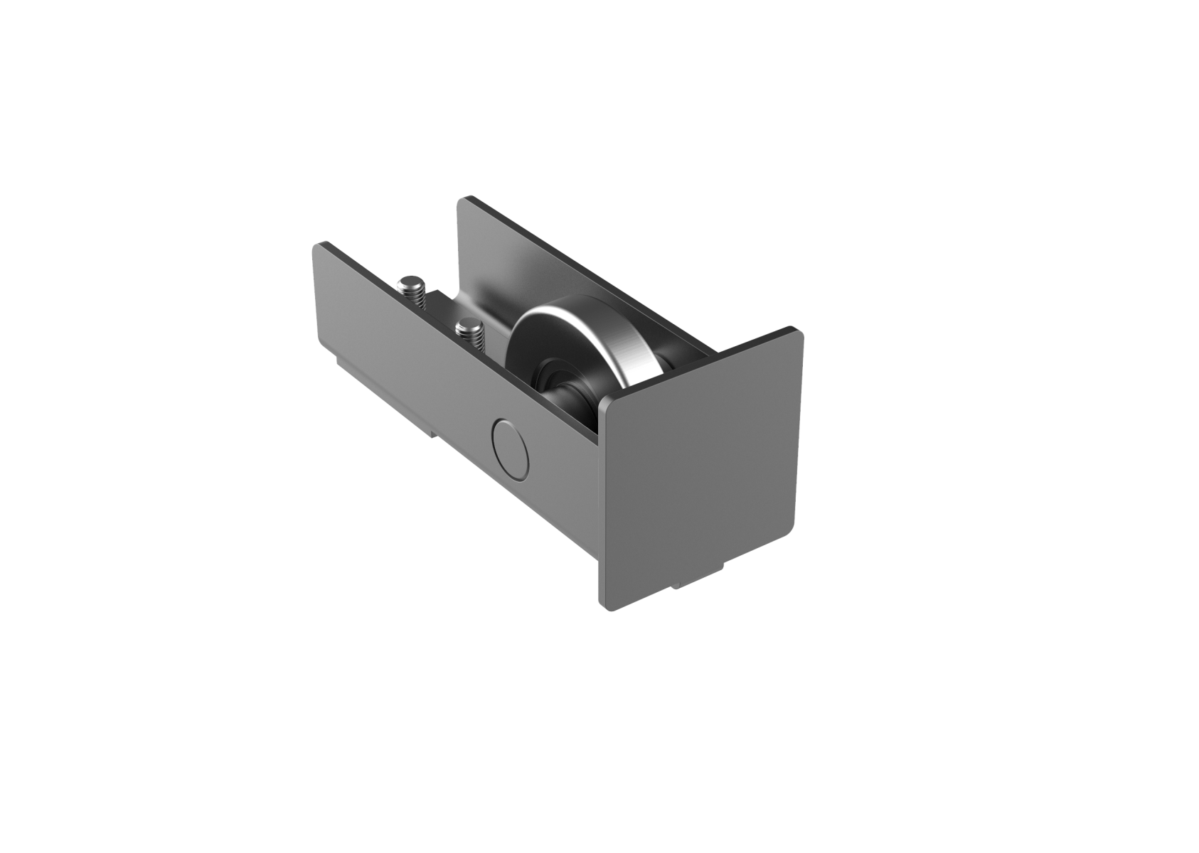 Endanschlag mit Fuehrungsrolle fuer Profil 80x80 mm Stahl verzinkt RAL 7016-89-11H14N80X80R7016-A.4