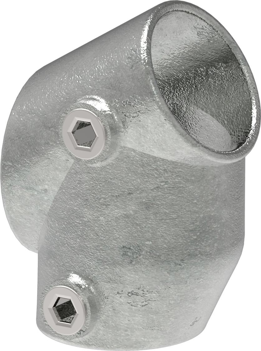 Rohrverbinder - T-Stueck kurz 30-60° - 129A27 - 26-9 mm - 3-4- - Feuerverzinkt u. Elektrogalvanisiert-129A27