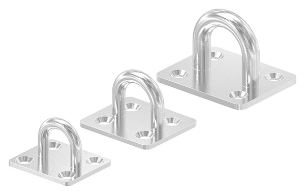 Befestigungsoese - Ø Oese- 6 mm - Platte- 40x35 mm - V4A-11-2936.1