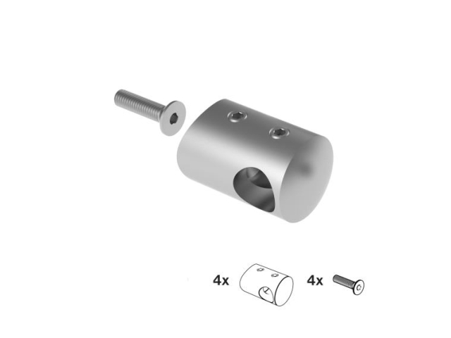 Fuellstabhalter V2A fuer Rohr 42-4 mm fuer Stab 12 mm neigungsverstellbar 4er Set-11-1021-A.4
