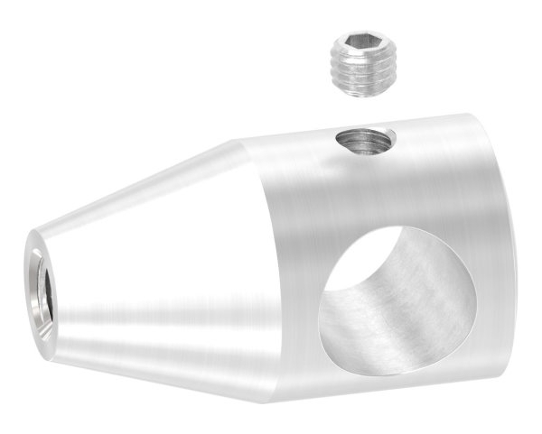 Querstabhalter V2A Edelstahl – konisch -Design- mit M6 Gewinde fuer Rundstaebe 12 mm-11-1081.4