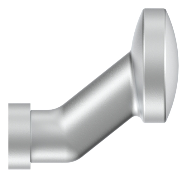 Alu-Tuerknopf - fest mit Alu-Kurzschild - Aluminium EV1-12-3057.6