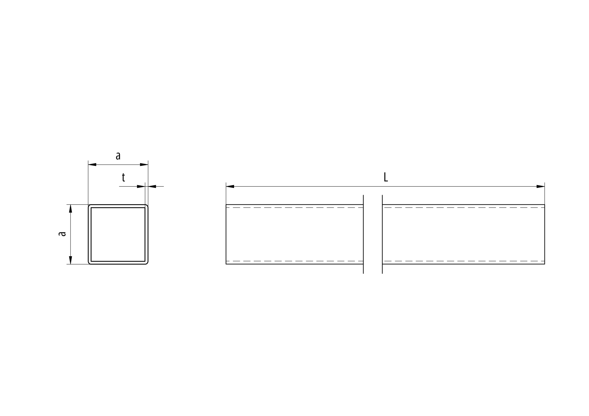Aluminium Quadratrohr Aluminium 50x50x3 mm 6000 mm Rohzustand-89-11AL50X50X36000-A.4