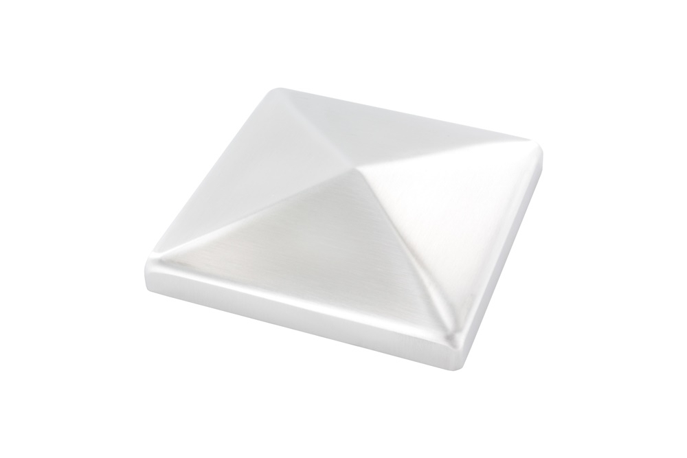 Pfostenkappe Edelstahl fuer Vierkantrohr- 40x40 mm geschliffen V2A-11-2571-A.4
