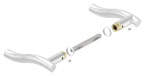 Tuerdrueckerpaar V2A inkl- Drueckerstift WAVE-11-3947.4