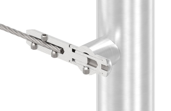 Seilhalter zum Schrauben und Spannen - Fuer Seil Ø 4 mm - V2A-11-2841.4