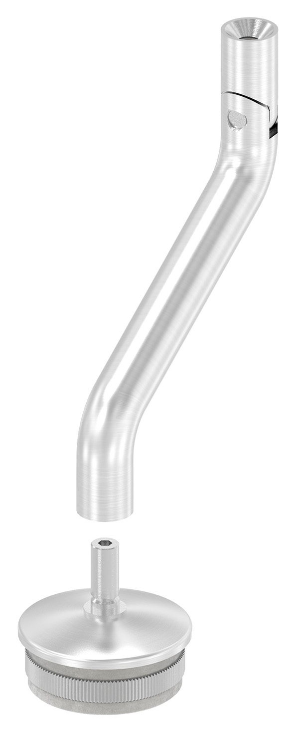 Buegel Edelstahl V2A Ø 14 mm- H 100 mm- Achsabstand 70 mm- mit Gelenk- M8-M6 Gewinde-88-1150472-240.GL