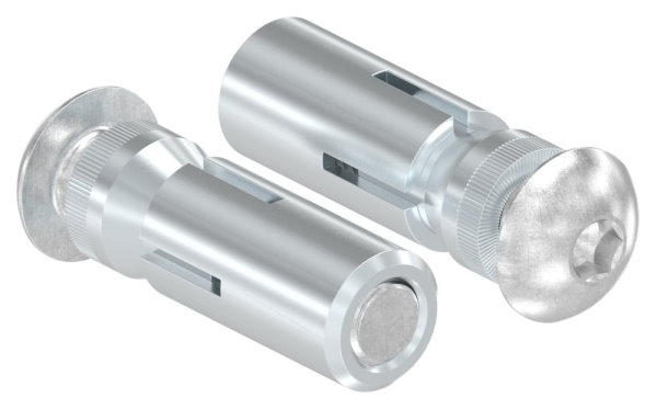 Duebelset Stahl galvanisch verzinkt mit Edelstahlschrauben M8 x 40 mm-88-1156714.ALU