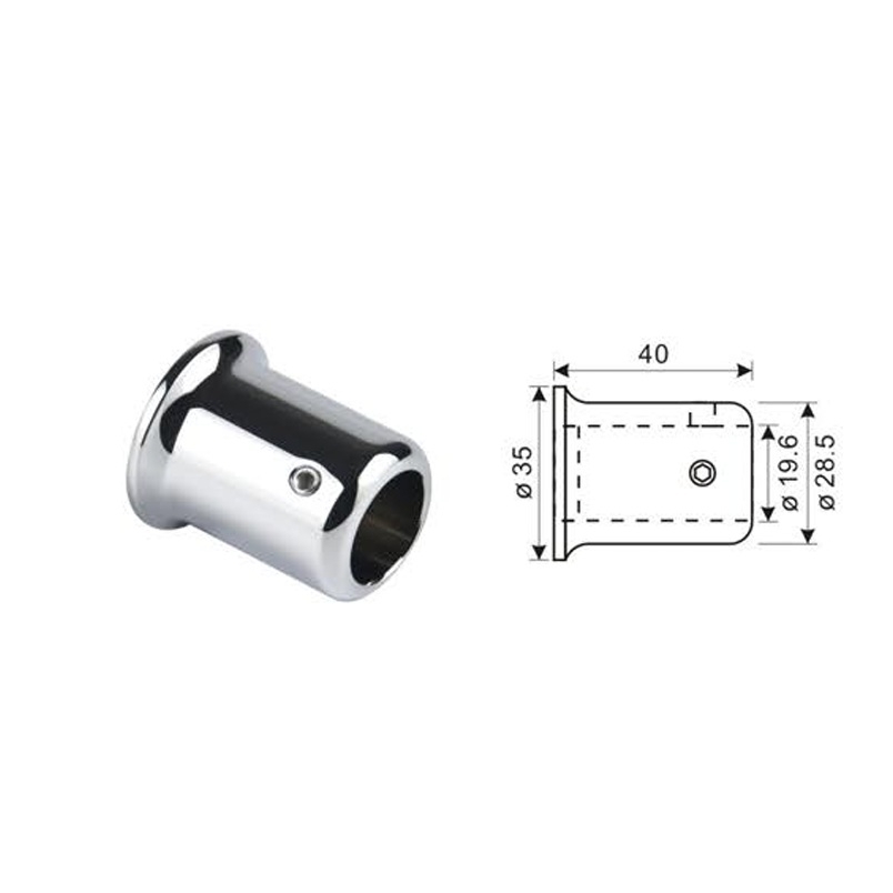 Wandhalter Messing fuer Stange Ø 19 mm poliert-89-11GSMSZP122PCR-A.4