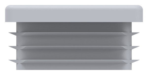 Kunststoffkappe grau fuer Quadratrohr 40x40mm-88-11178-40X40.G