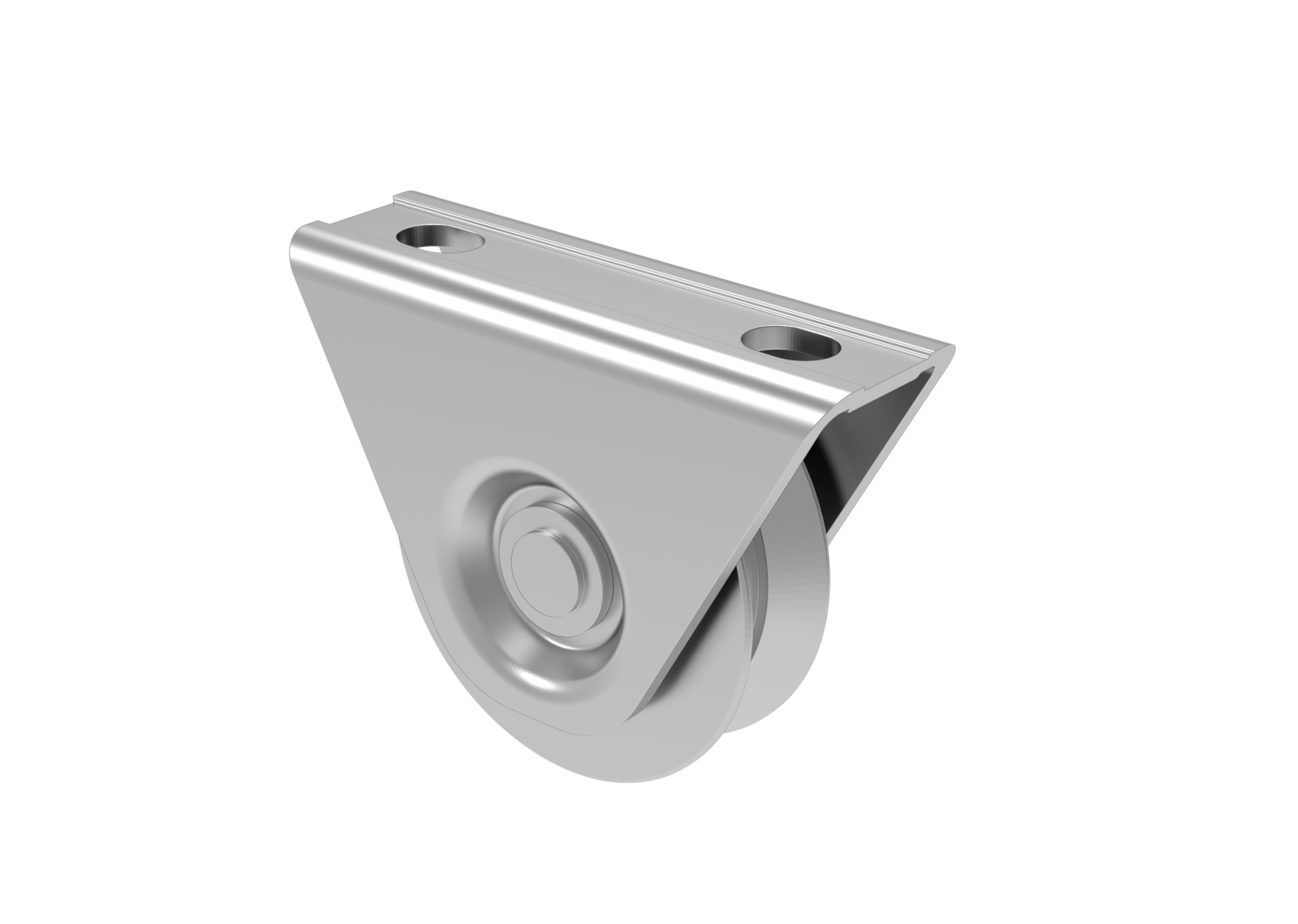 Schiebetorlaufrolle V-Nut Edelstahl V2A Ø 78 mm mit Halterung fuer 300 kg Tore-89-11H831V80-A.4