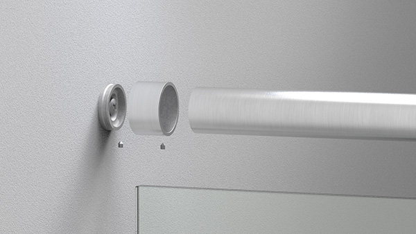 Wandanschluss fuer Rundrohr Ø 33-7 mm - V2A-11-3068-A.4