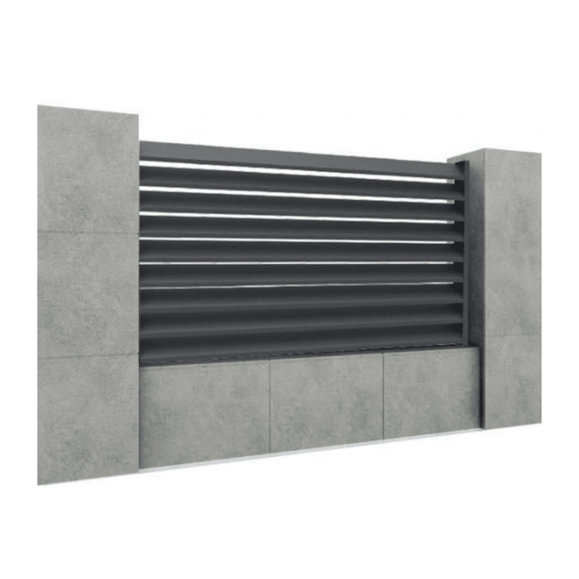 Slatted fence (horizontal)