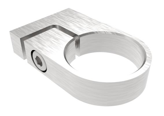 Seitenverankerung Edelstahl AISI 316 geschliffen fuer Pfosten Ø 42-4 mm-89-11A143507042-A.4