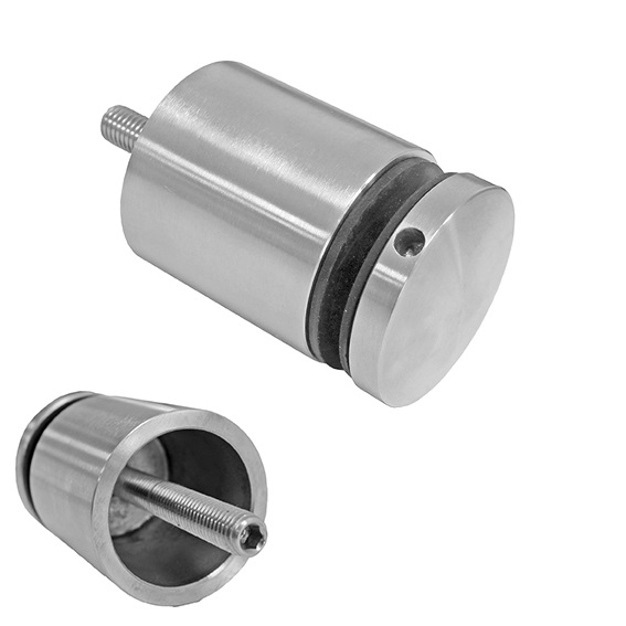 Punkthalter Glas Edelstahl AISI 304 D 50 mm fuer 8-17-52 mm Glas poliert Flachpfosten-89-11A0747400-A.4