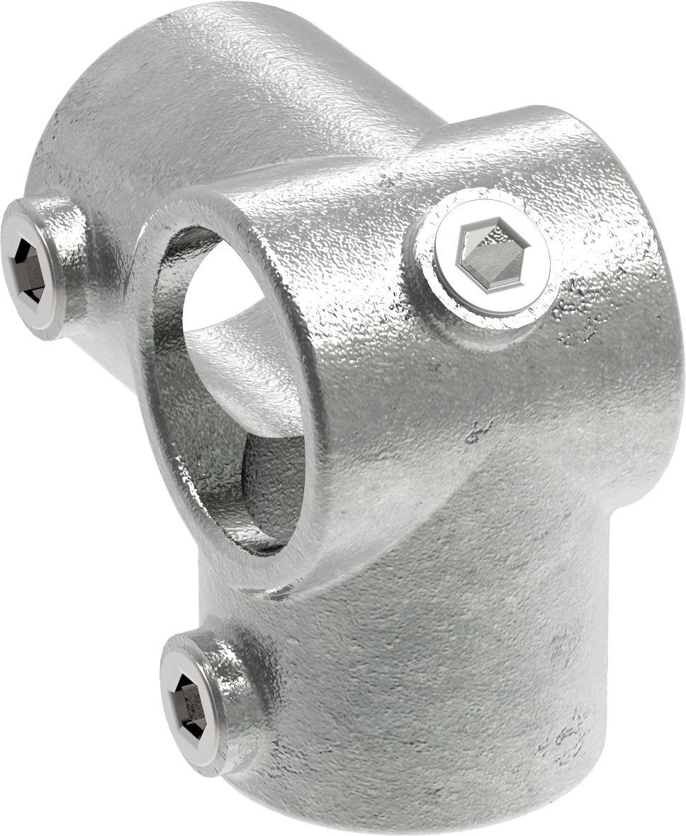 Rohrverbinder 116 Eckstueck durchgehend Ø 17-2 mm - 60-3 mm Ø 1-2- - 2- Feuerverzinkt u. Elektrogalvanisiert-116
