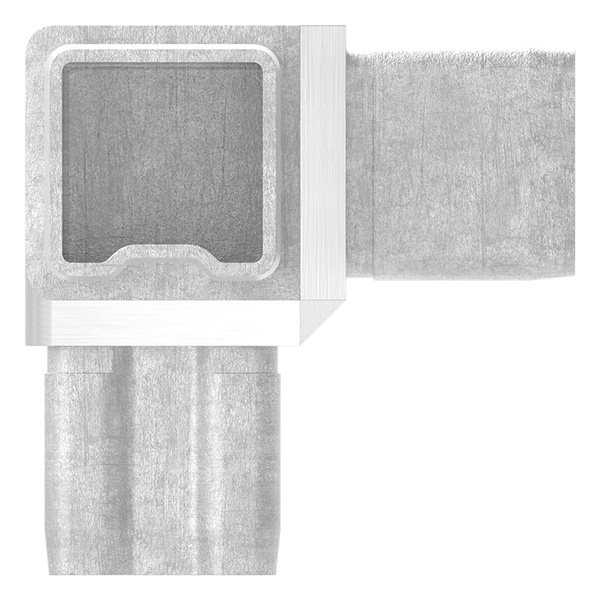 Eckverbinder V4A fuer Rohr 30x30x2 mm zum Stecken-88.1110143030
