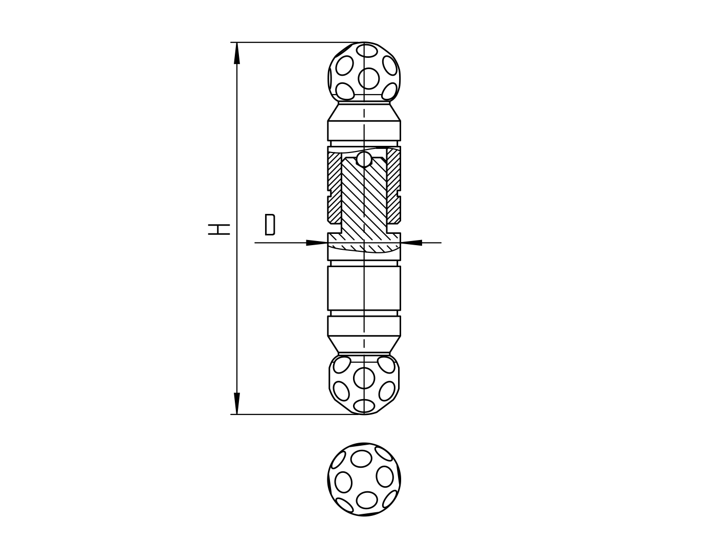 Torband zum Anschweissen Stahl roh Ø 24 mm L=122 mm verziert bis 80 kg-89-11D447122-A.4