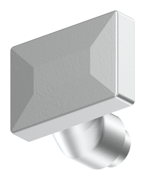 Tuerdruecker Aluminium eckig gekroepft-88.1115905