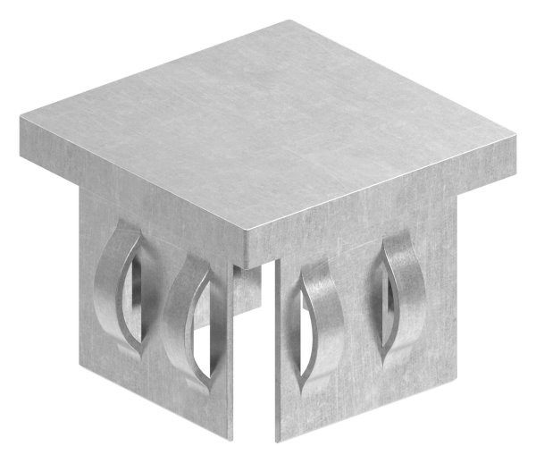 Stahlstopfen flach - fuer Rohr 40x40x2-0-3-0 mm - Stahl S235JR- roh-30-2943.8