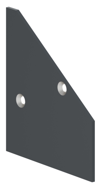 Endkappe Aluminium links RAL 7016 fuer Vordach eleganza canopy-88-11VDE-EK-LI.7016