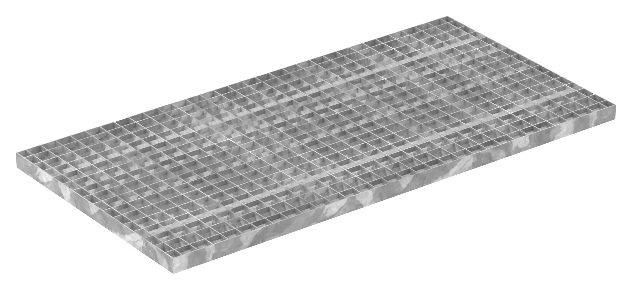 Industrie-Gitterrost - Masse- 500x1000x30 mm; MW 30-30 mm; 30-2 mm - S235JR -St37-2- im Vollbad feuerverzinkt-21-5010030302.7