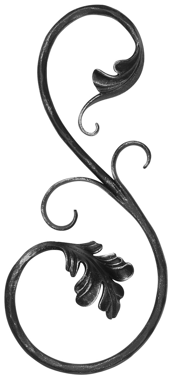 Laendliches Barock - Masse- 150x330 mm - Stahl S235JR- roh-30-1898.8