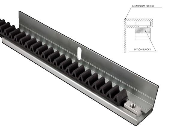 Montagekonsole fuer Nylon-Zahnstange Aluminium roh L = 3000 mm-89-11H01PVCALK-A.4