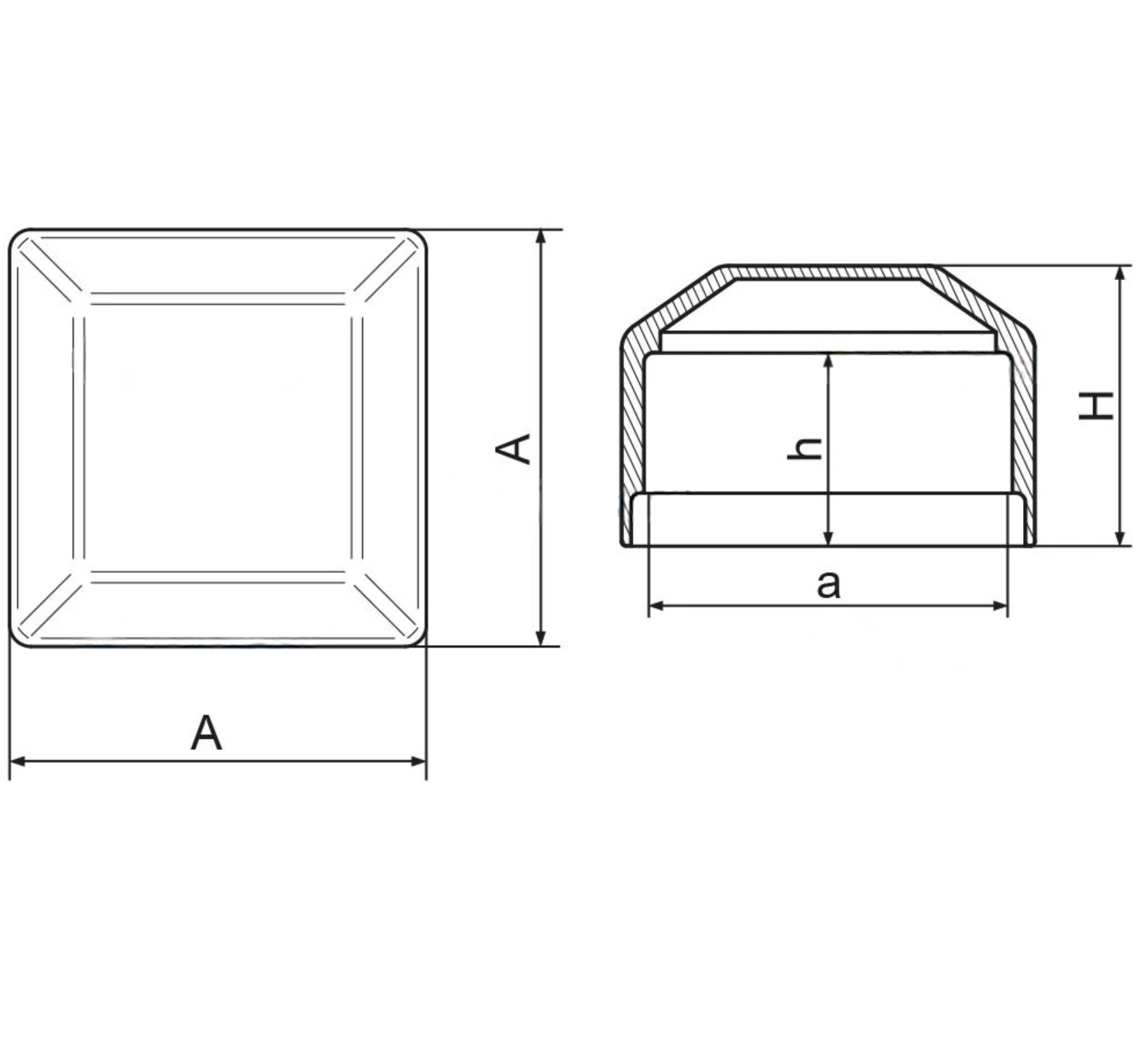 Pfostendeckel Kunststoff 70x70mm Anthrazit RAL7016-89-11E228270X70-A.4