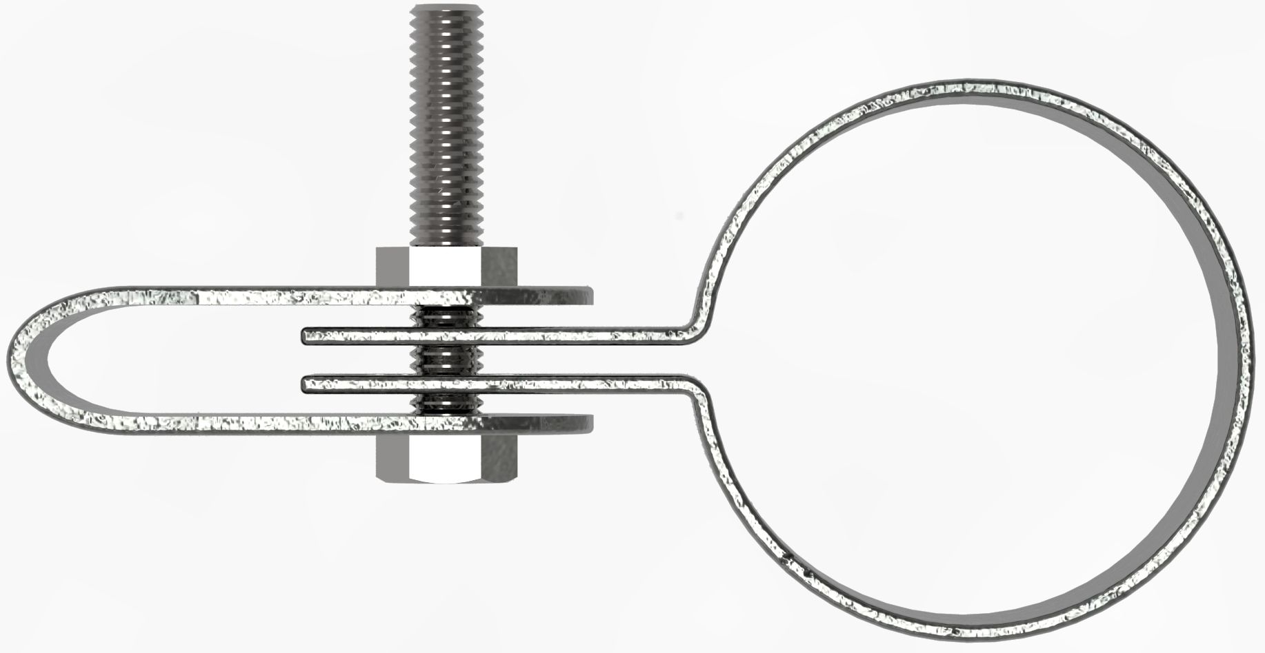 Rohrverbinder - Gitterhalter einfach - 170A27 - 26-9 mm - 3-4- - Feuerverzinkt u. Elektrogalvanisiert-170A27