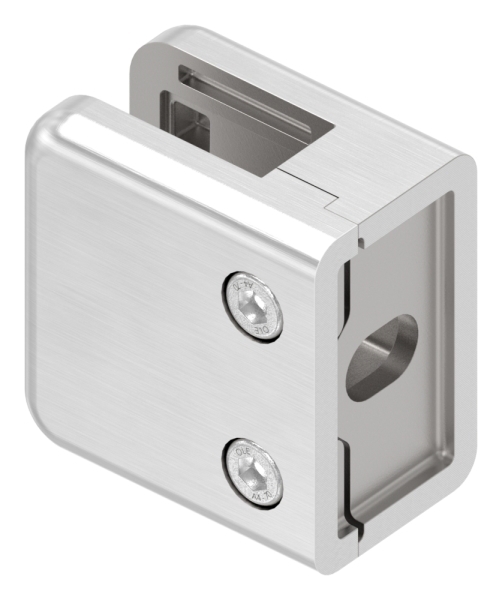 Glasklemme Mod- 45 Edelstahl V4A 45x45x28 mm gerade-88-114500.V4A