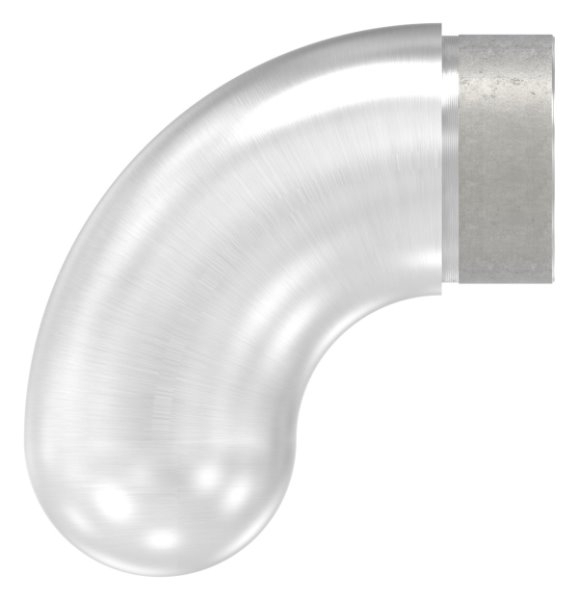 Endstueck 90° halbrund- fuer Rundrohr Ø 48-3x2-0 mm V2A-11-3697.4