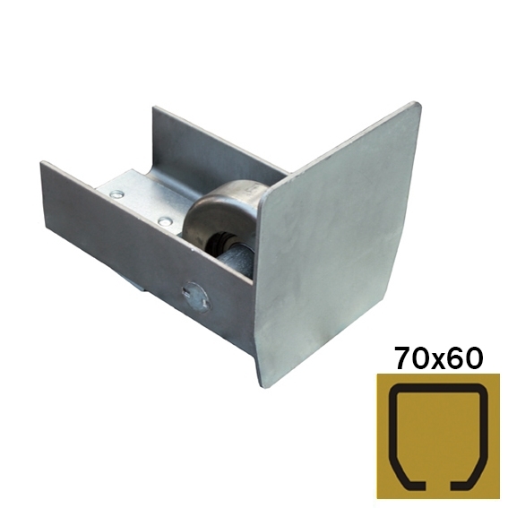 Endrad fuer Laufschiene Stahl verzinkt fuer Profil 70 x 60 mm L=115 mm-89-11H14N70X60-A.4