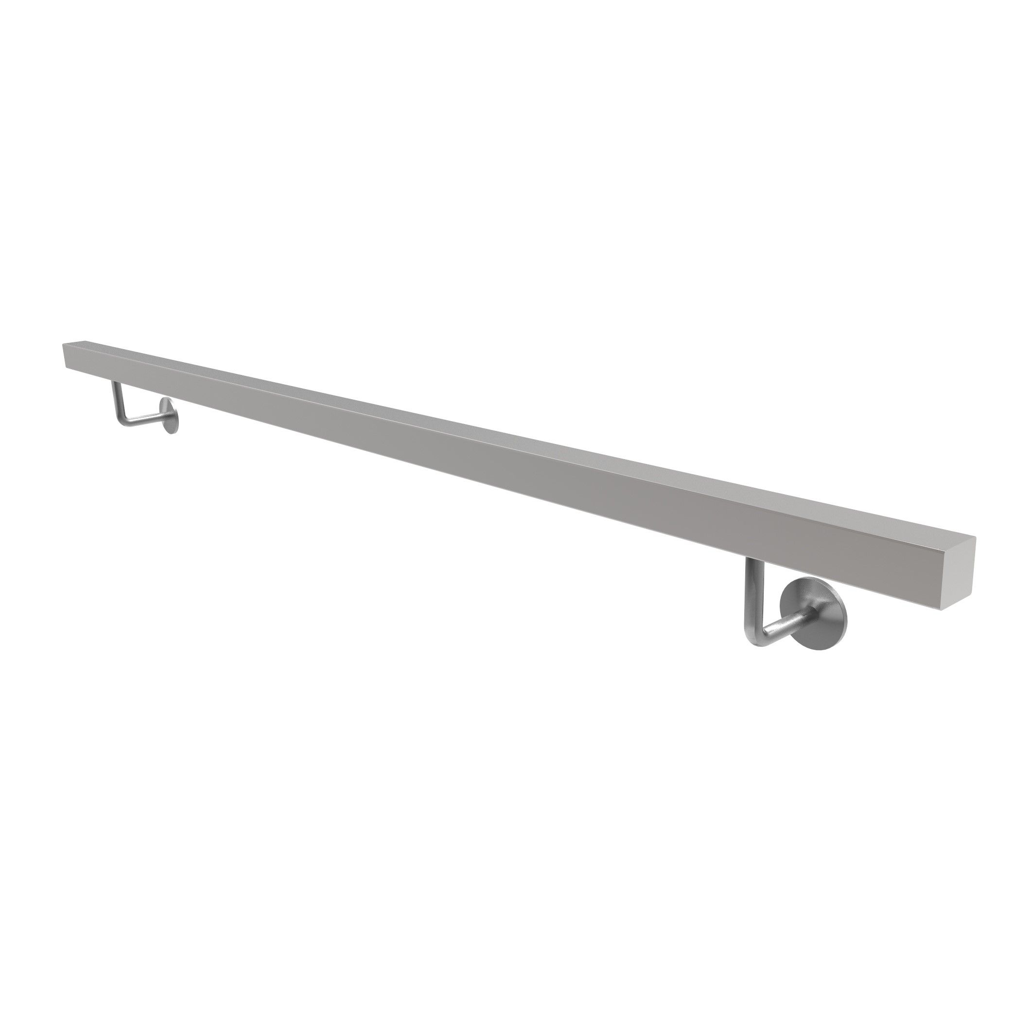 Edelstahlhandlauf AISI 304 40x40 mm L 2000 mm geschliffen-89-11AJPM2000-A.4-D