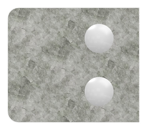 Glasklemme 52x52x32-5 mm AbZ fuer Anschluss Ø 42-4 mm Zink-10-3142ABZ.3