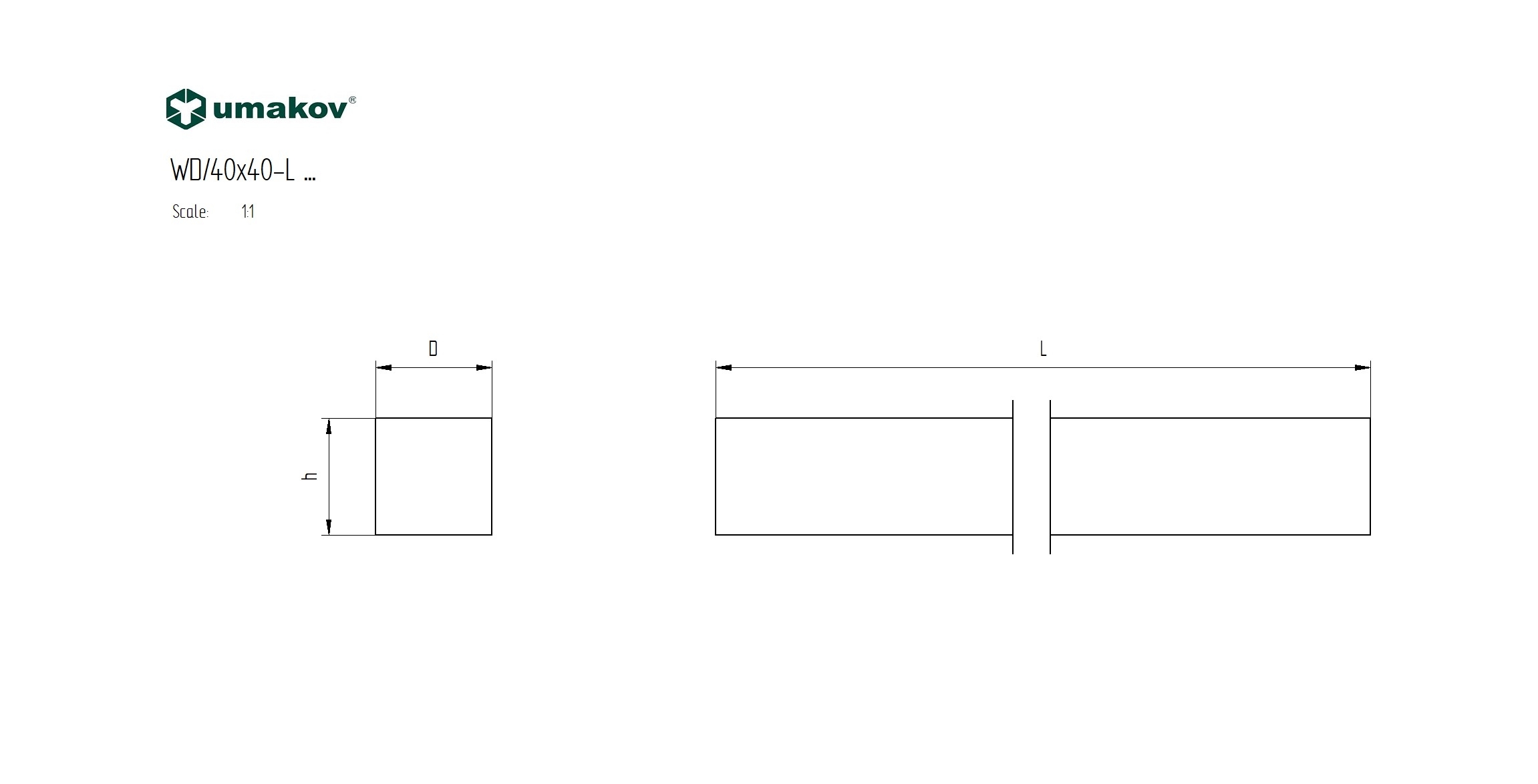 Holzhandlauf Eiche 40 x 40 mm L=2000 mm massiv roh-89-11WD40X40L2000-A.4
