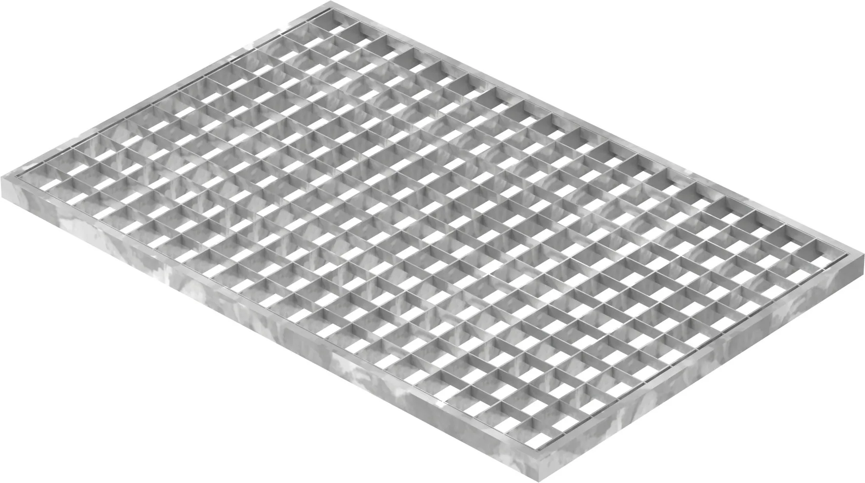 Light well grating, building standard grating