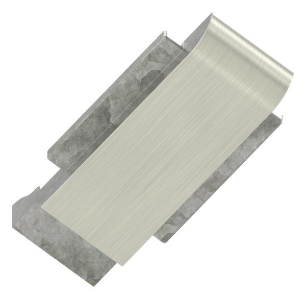 1 Sicherungsboden zu Glasklemme 52x52x32-5 mm AbZ Edelstahleffekt-10-3116ABZ.2