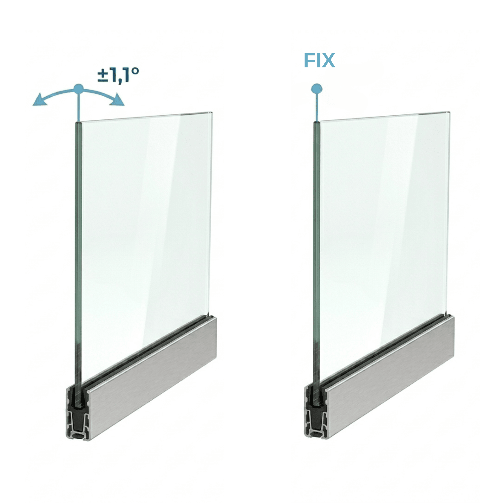 All-glass balustrade | Surface-mounted