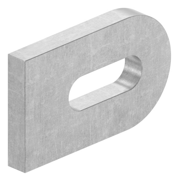 Anschweisslasche - Masse- 50x30x6 mm - Langloch- 25x9 mm - Stahl -roh- S235JR-30-3557.8