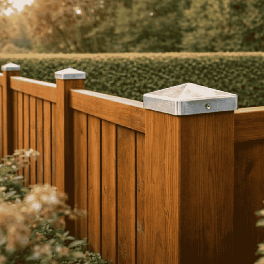 Pfostenkappe 70x70 mm Stahl verzinkt – 10er Set fuer Holzpfosten inkl. Schrauben-60220-70-011