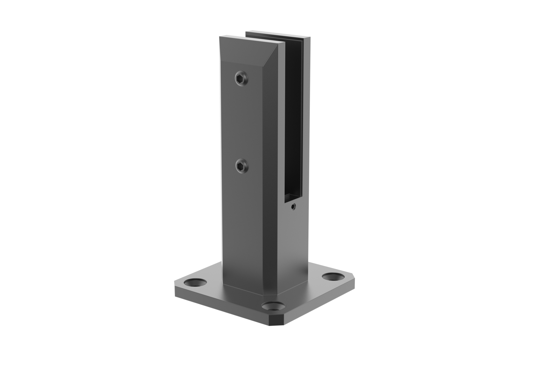Zapfen Edelstahl AISI 304 fuer Glas 12-17-52 mm stehend pulverbeschichtet Anthrazit-89-11AAN6200000C-A.4