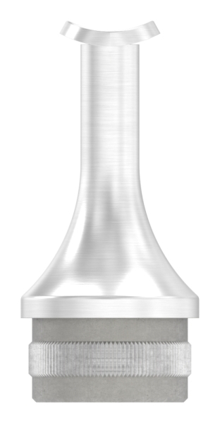 Stuetze mit Halteplatte fuer Rundrohr Ø 42-4 mm - Stopfen fuer 42-4x2-0 mm V2A-12-2151.4