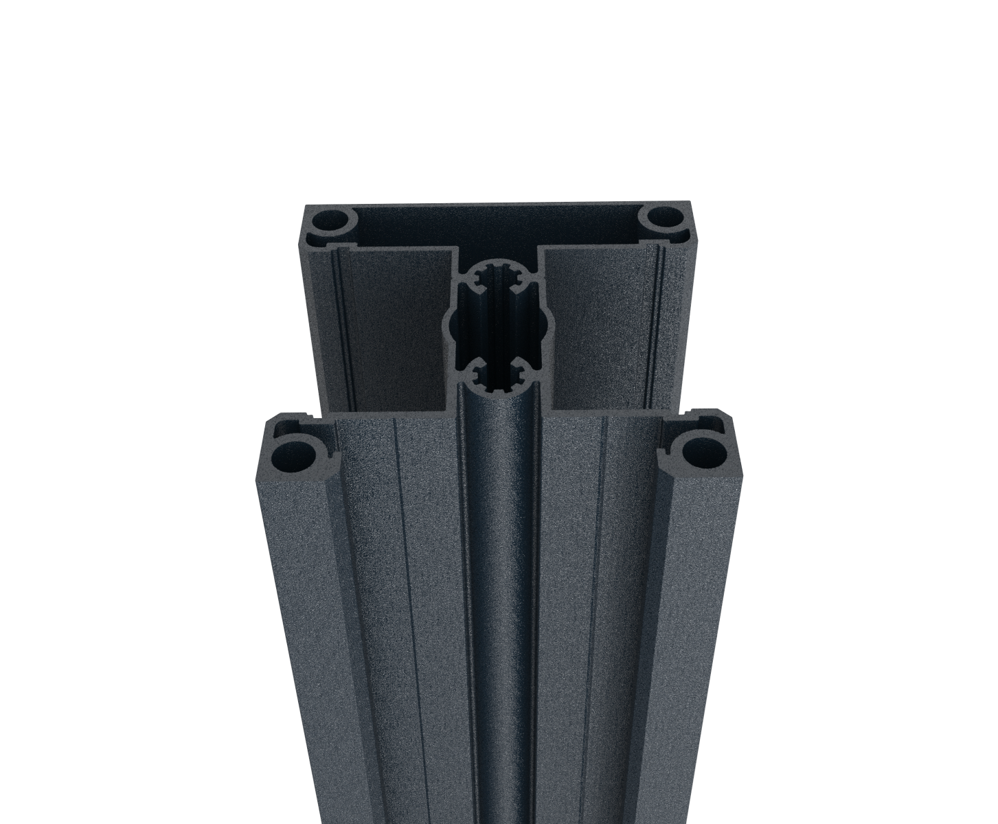 Zaunpfosten Aluminium 70x70 mm 2-5 m Anthrazit RAL 7016 fuer 40 mm Fuellungen-89.FGFP70X702500R7016