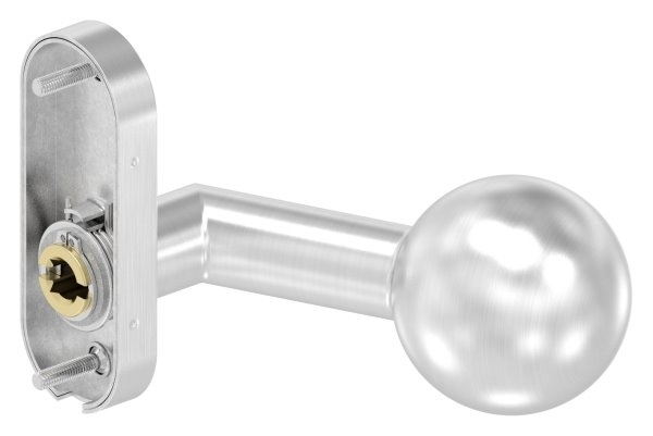 Drueckerknopf- Ø 50mm- drehbar- V2A - Links-88-11612-VA-D.L